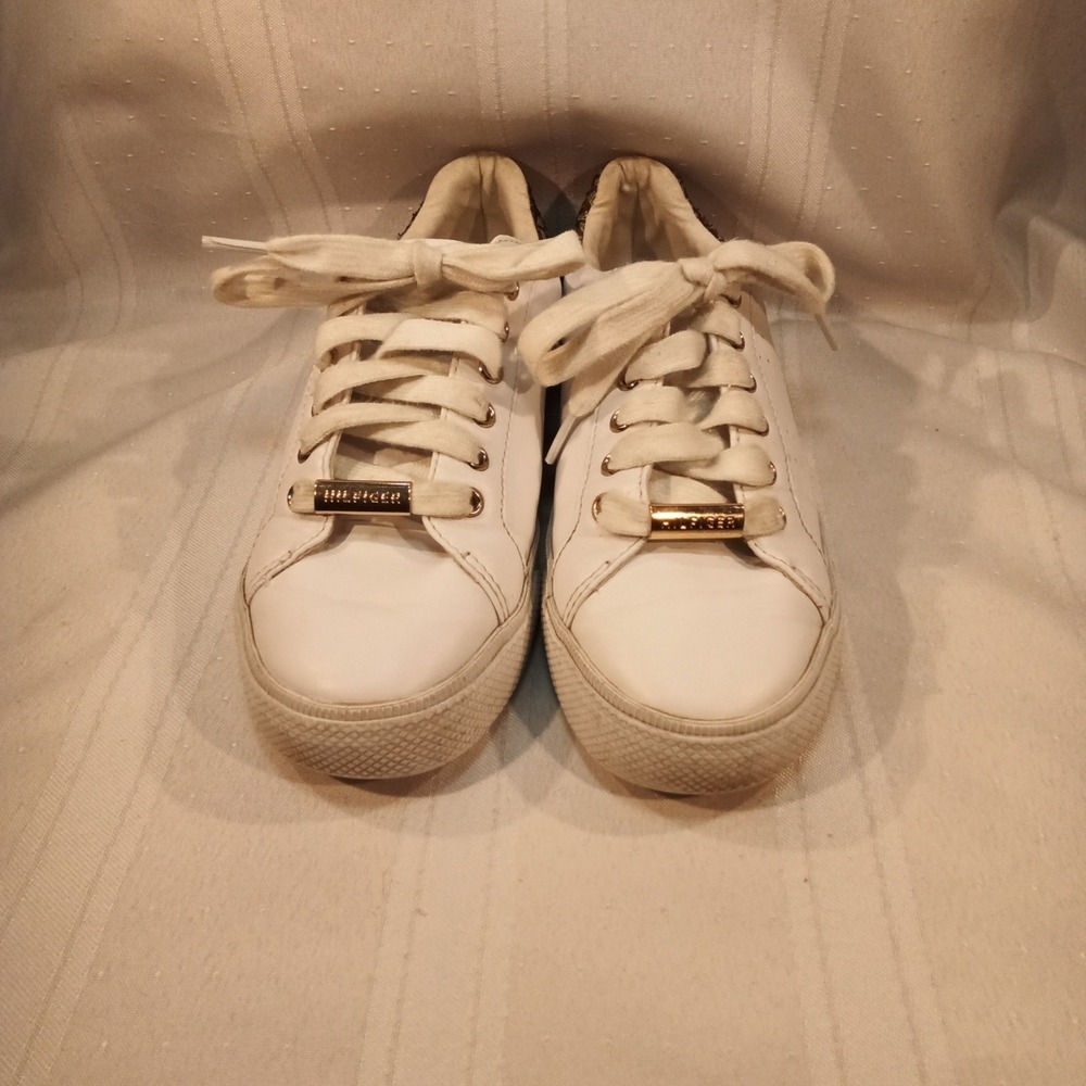 Women's Tommy Hilfiger Signature Sneaker Size 5.5 M – White/Logo Panel‎
